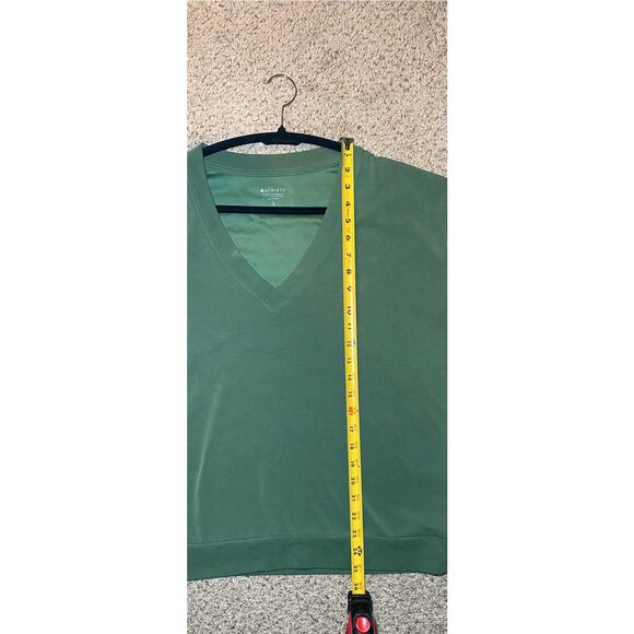 Athleta Green V-Neck Long Sleeve Sweater - Buttery Soft - Picture 9 of 13